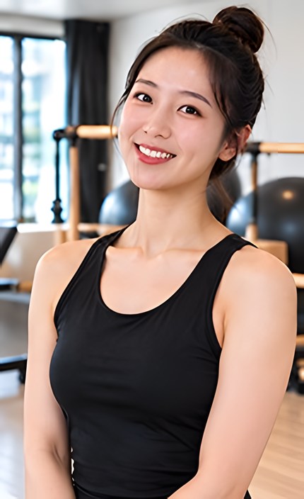 운동복 차림의 필라테스 강사(AI 예시 이미지)
