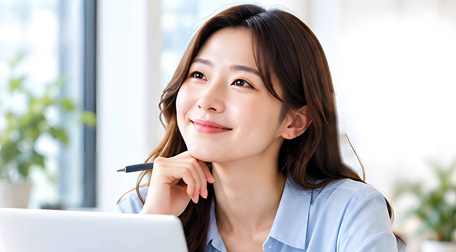 펜을 들고 생각하는 광고주