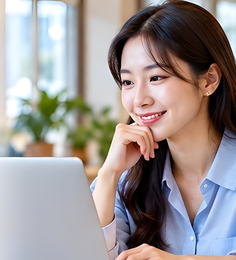 노트북으로 회원가입하는 사람